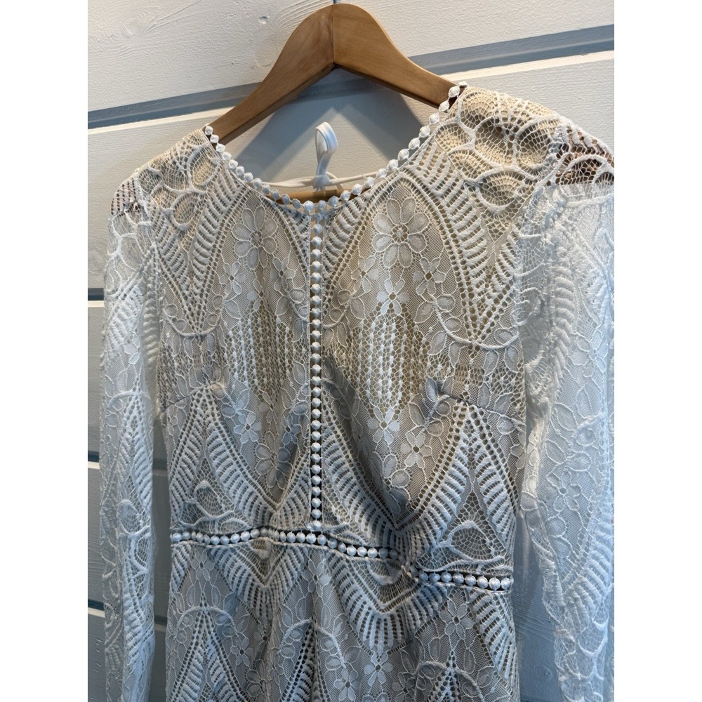 Nasty Girl Lace Long Sleeved Mini Dress Size 8, Boho, western, formal, festival